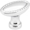 Elements 1-3/8" Overall Length Polished Chrome Oval Rope Detailed Lindos Cabinet Knob Z115L-PC - alternate 1